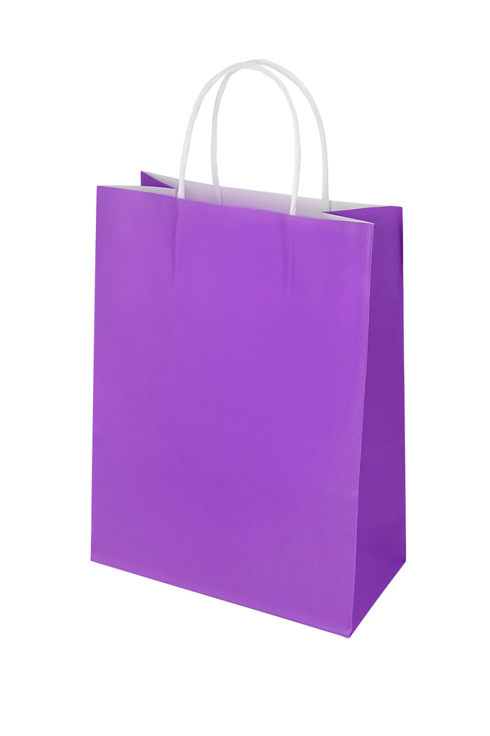 Bags plain 50 pieces large - purple Paper 