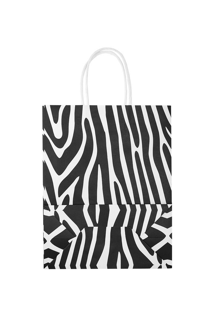 Sacchetti zebra 50 pezzi - Carta bianca/nera Immagine2
