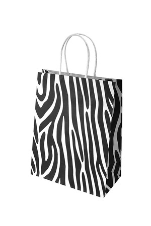 Sacchetti zebra 50 pezzi - Carta bianca/nera h5 