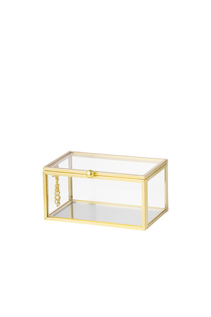 Glass jewelry box small - transparent Copper h5 Picture2