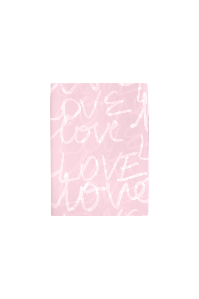 Vloeipapier staand love - roze Papier 