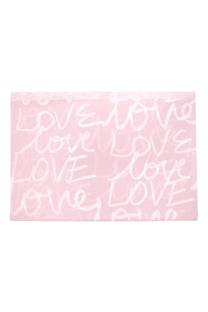 Vloeipapier liggend love - roze Papier h5 
