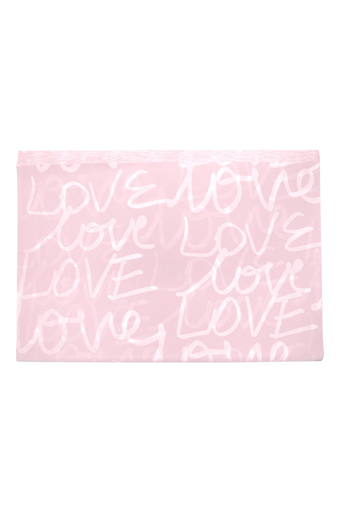 Vloeipapier liggend love - roze Papier 