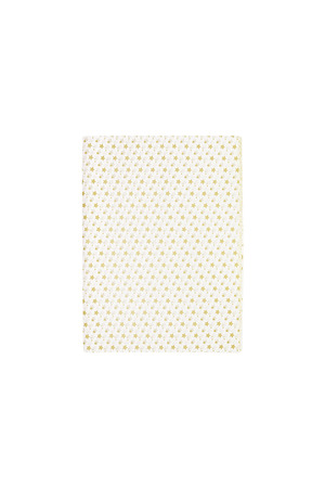 Etoiles en papier de soie - blanc/or Papier h5 