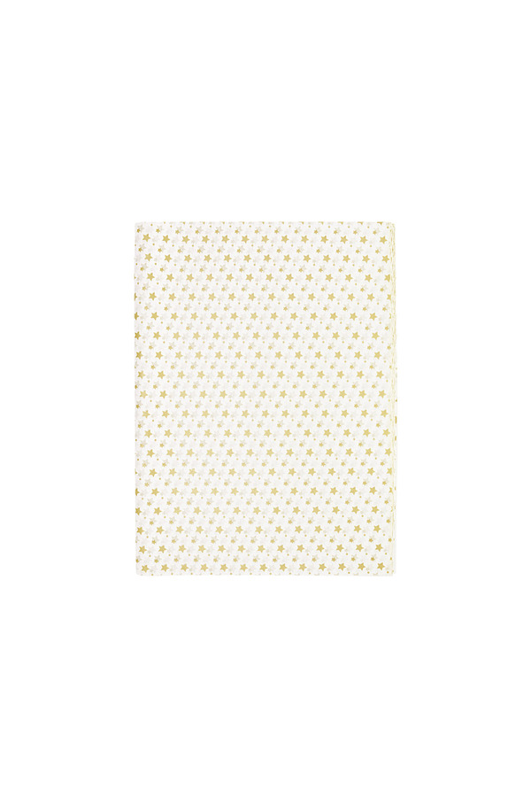 Etoiles en papier de soie - blanc/or Papier
