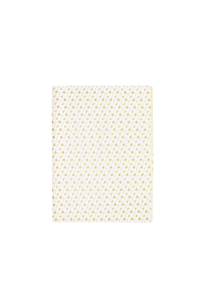 Vloeipapier sterretjes - wit/goud Papier 