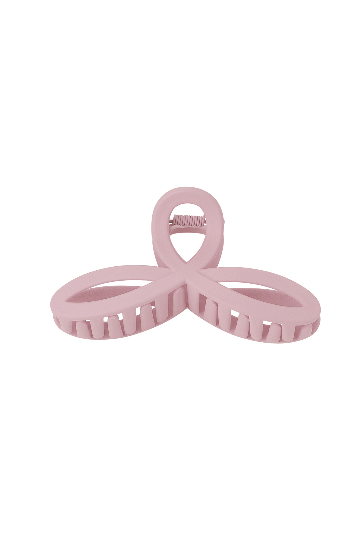 Hair clip cheerful - pastel pink Plastic h5 