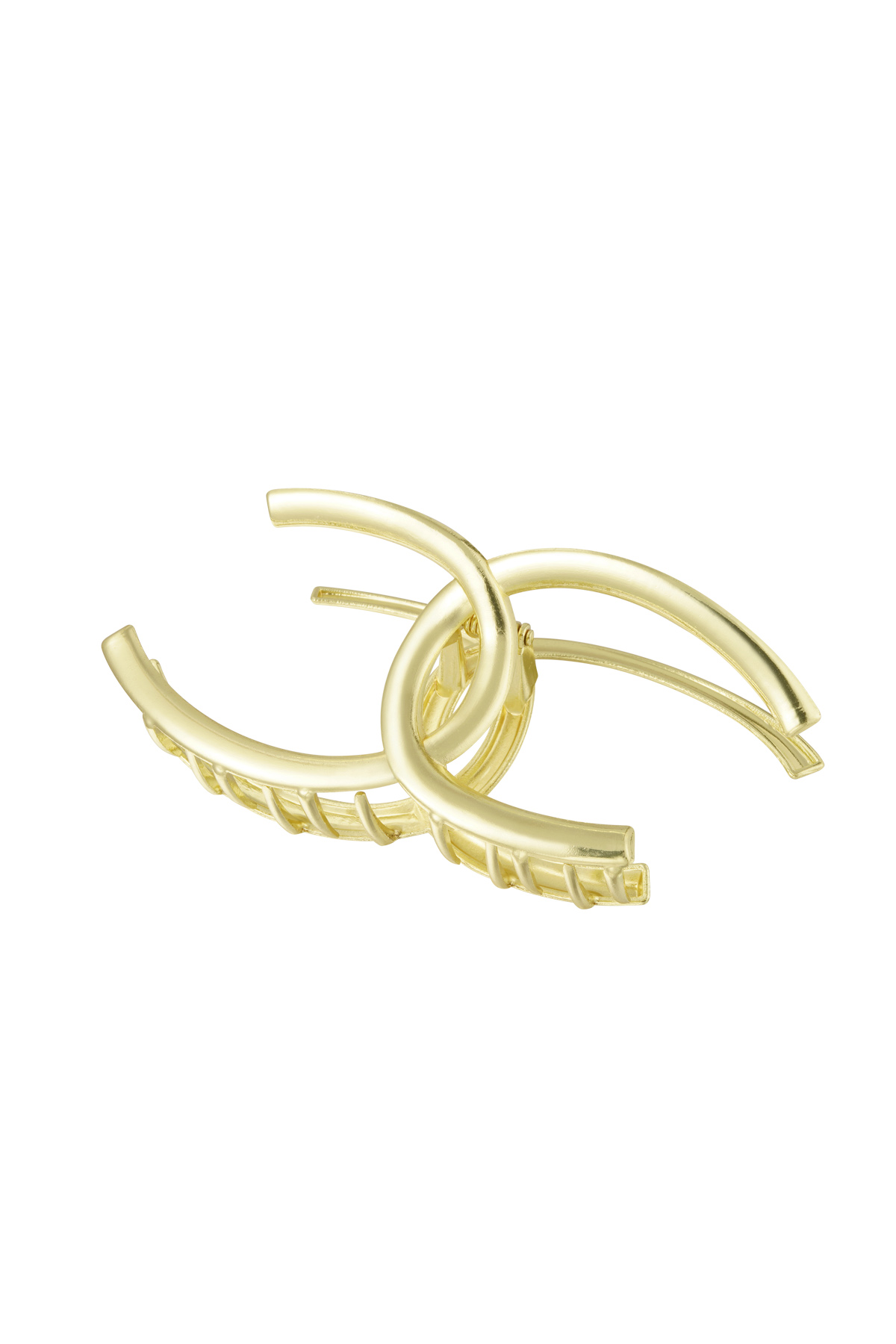 Hair clip double C - gold Metal