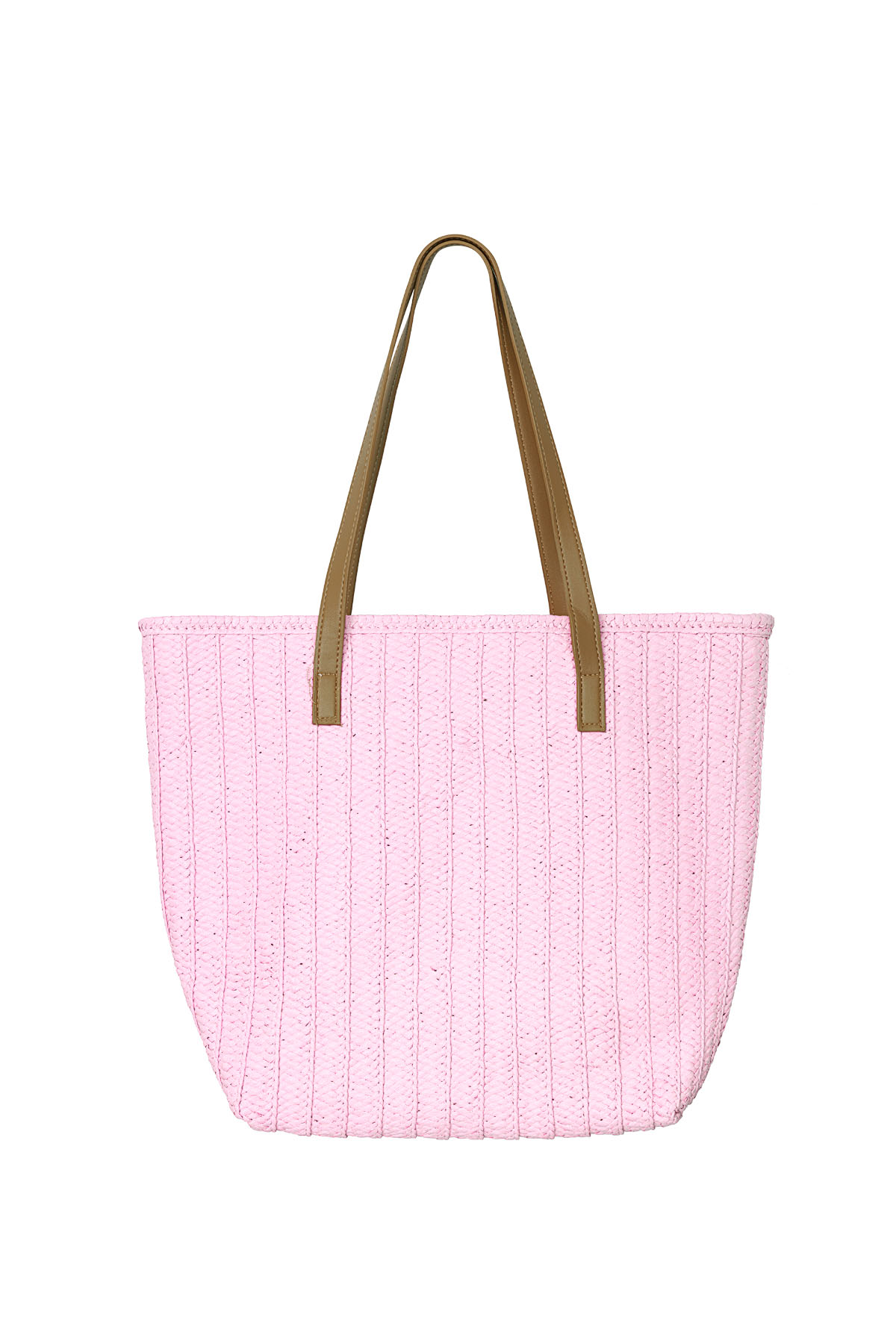 Strandtas met relief roze - papier 2