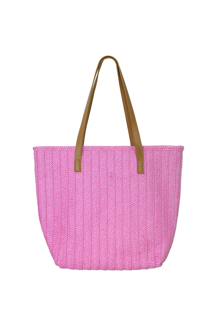 Beach bag with relief fuchsia - paper 