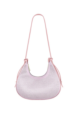 Bolsa Croissant Glitters rosa claro - PU h5 