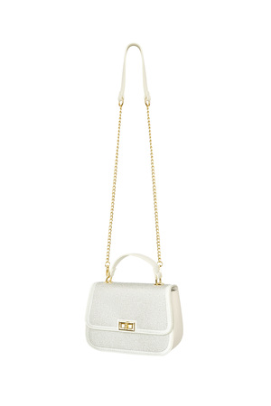 Handbag glamor - cream PU h5 Picture4