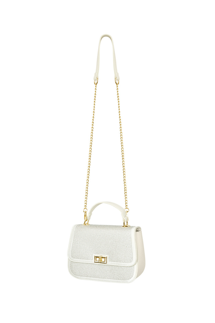 Handbag glamor - cream PU Picture4