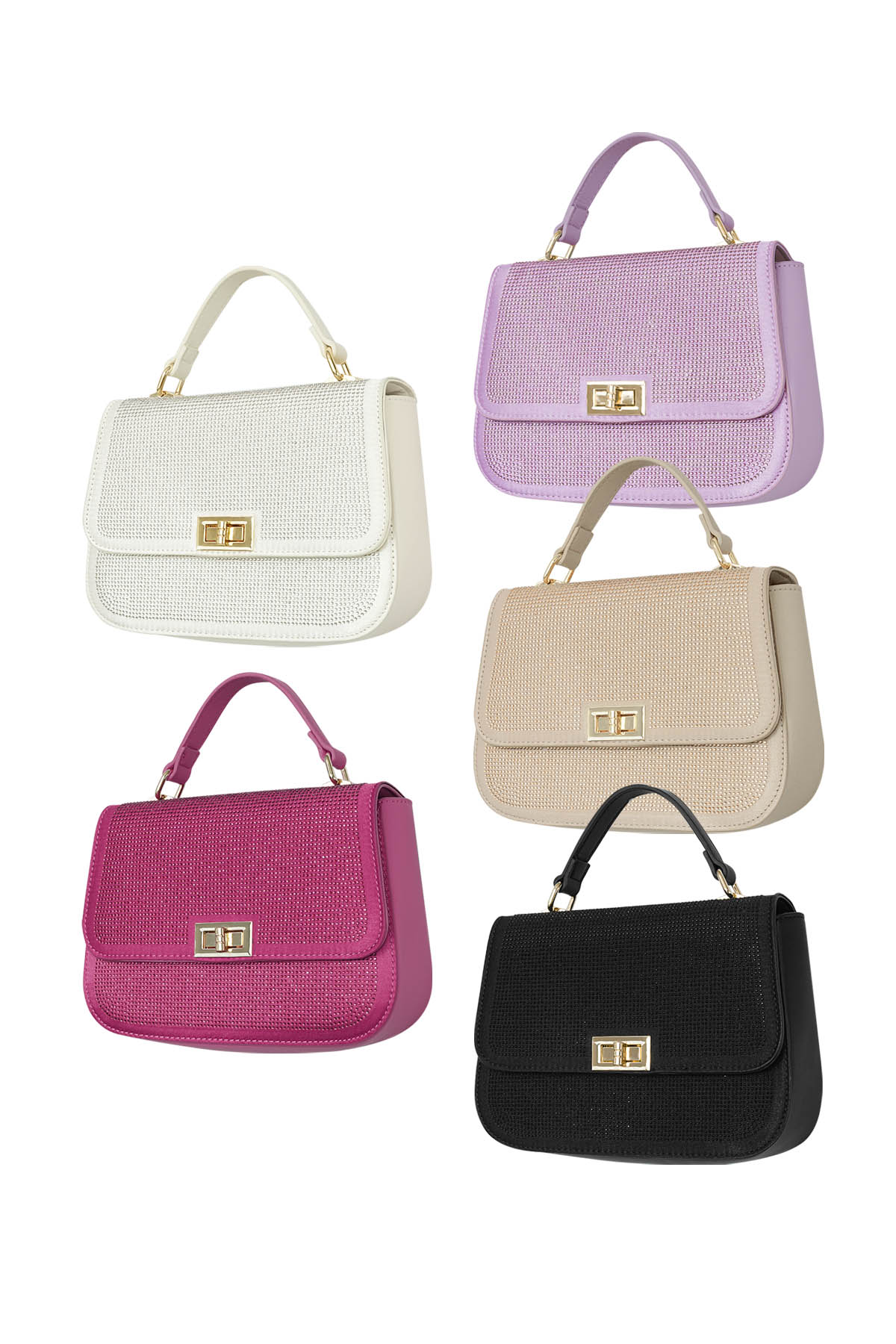 Handbag glamor - purple PU h5 Picture4