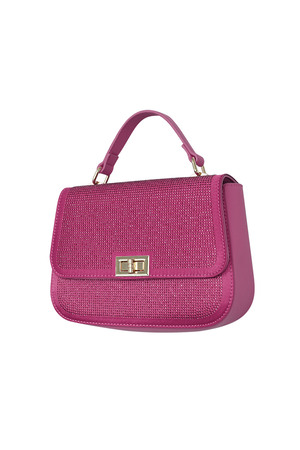 Handbag glamor - fuchsia PU h5 