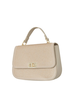 Handbag glamor - beige PU h5 