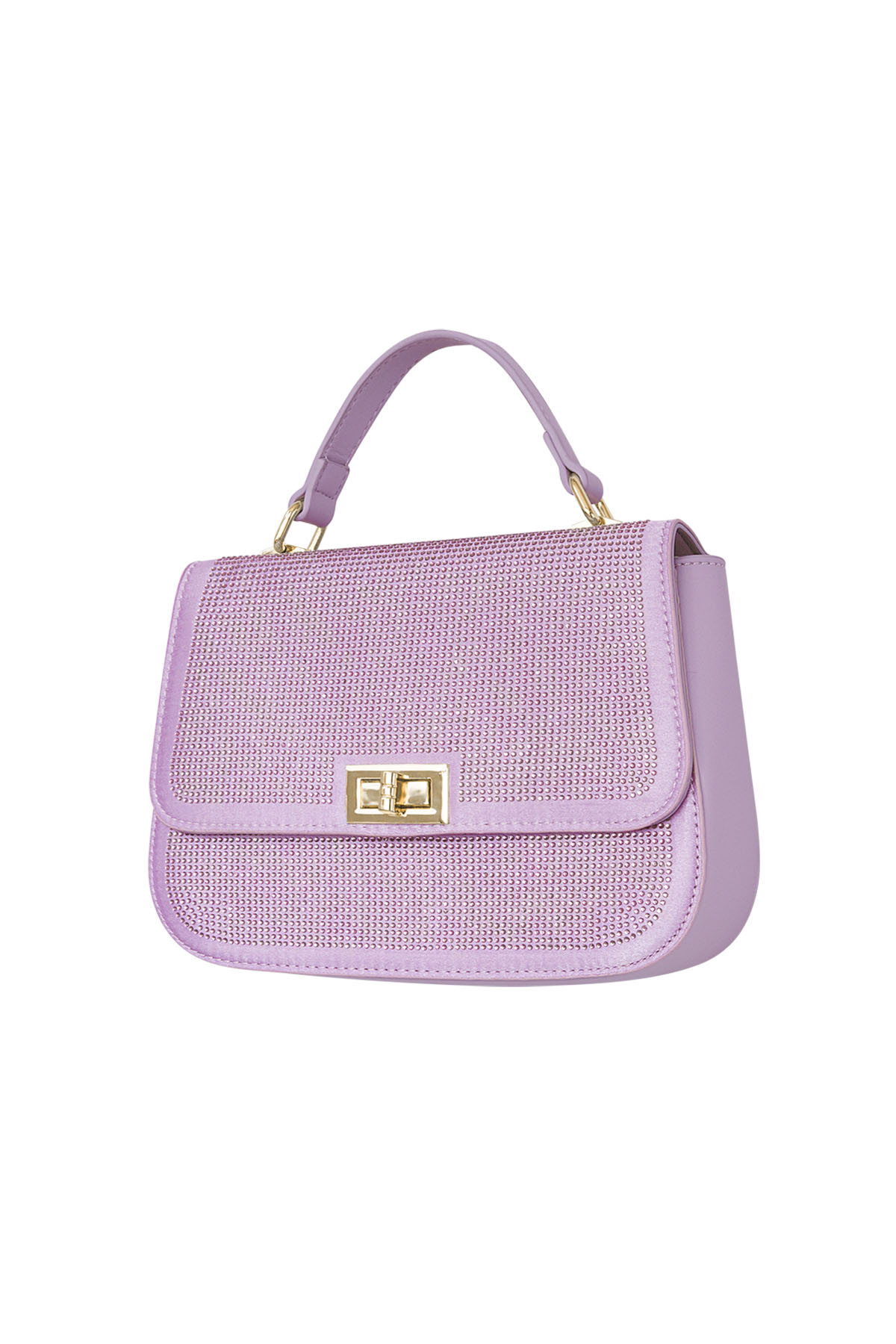 Handbag glamor - purple PU h5 