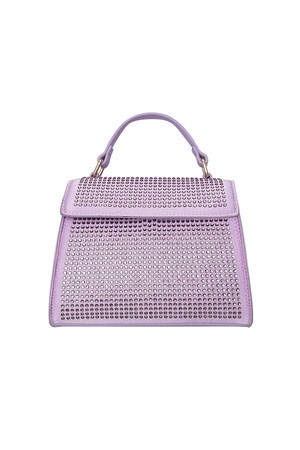 Handbag strass - lilac PU h5 