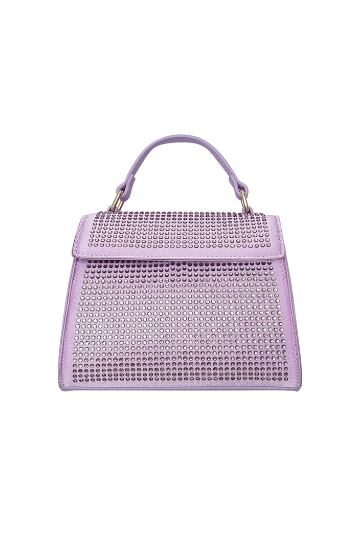 Handbag strass - lilac PU 