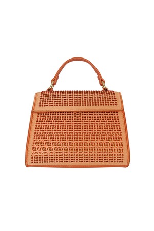 Handbag strass - orange PU h5 