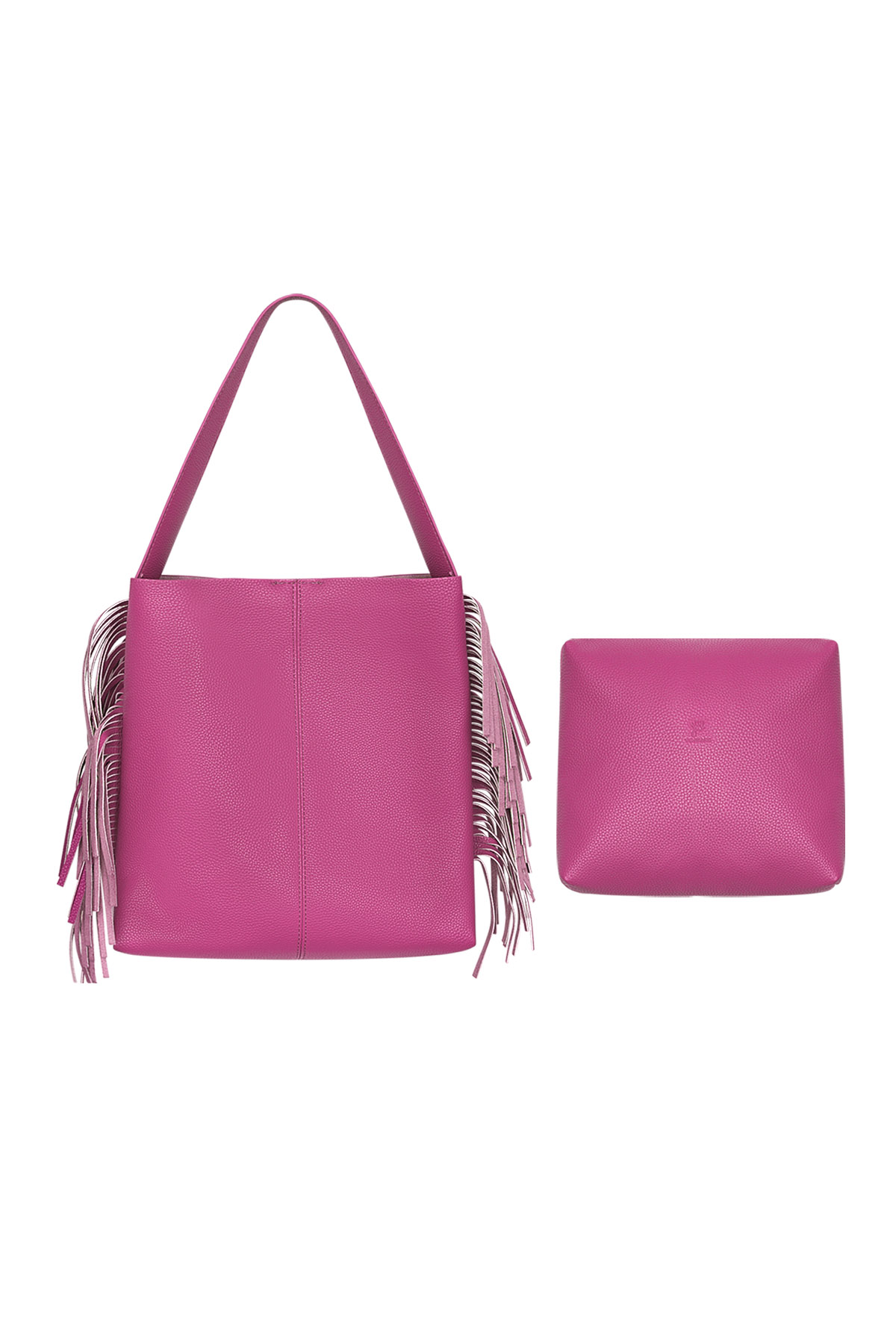 Handbag fringes - fuchsia PU 2