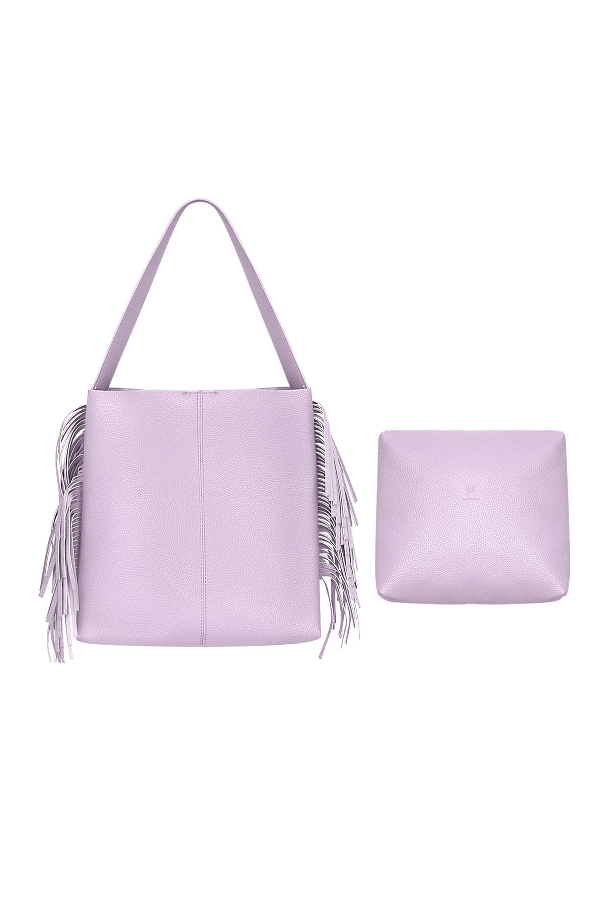 Handbag fringes - purple PU h5 