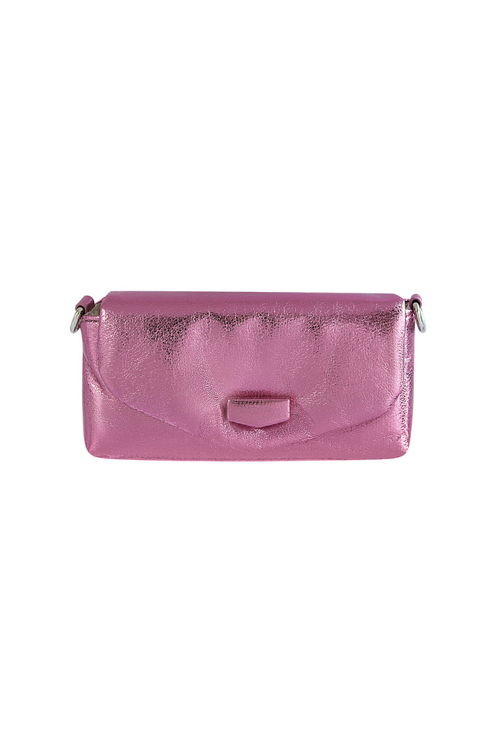 Bag metallic small - pink PU 