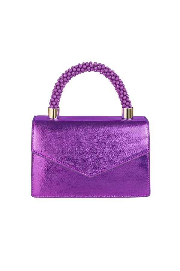 Purple metallic envelope bag candy handle