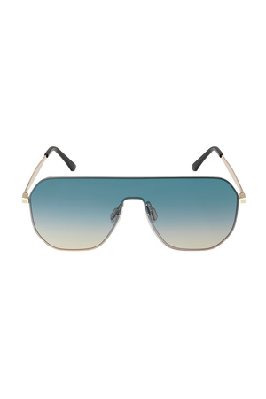 Sonnenbrille Große Brille Blau Gold h5 Bild5