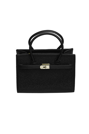 Handbag lock rhinestone - black h5 