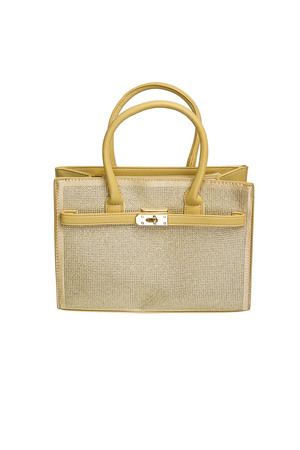Handbag lock rhinestone - gold h5 