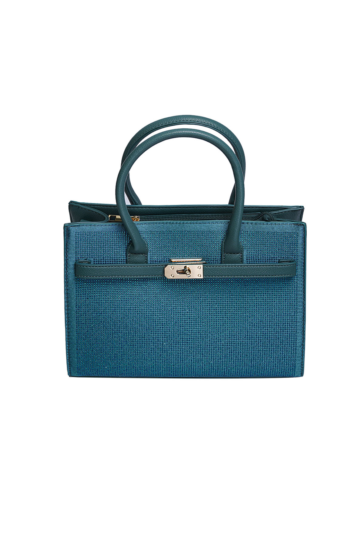 Sac à main cadenas strass - bleu h5 