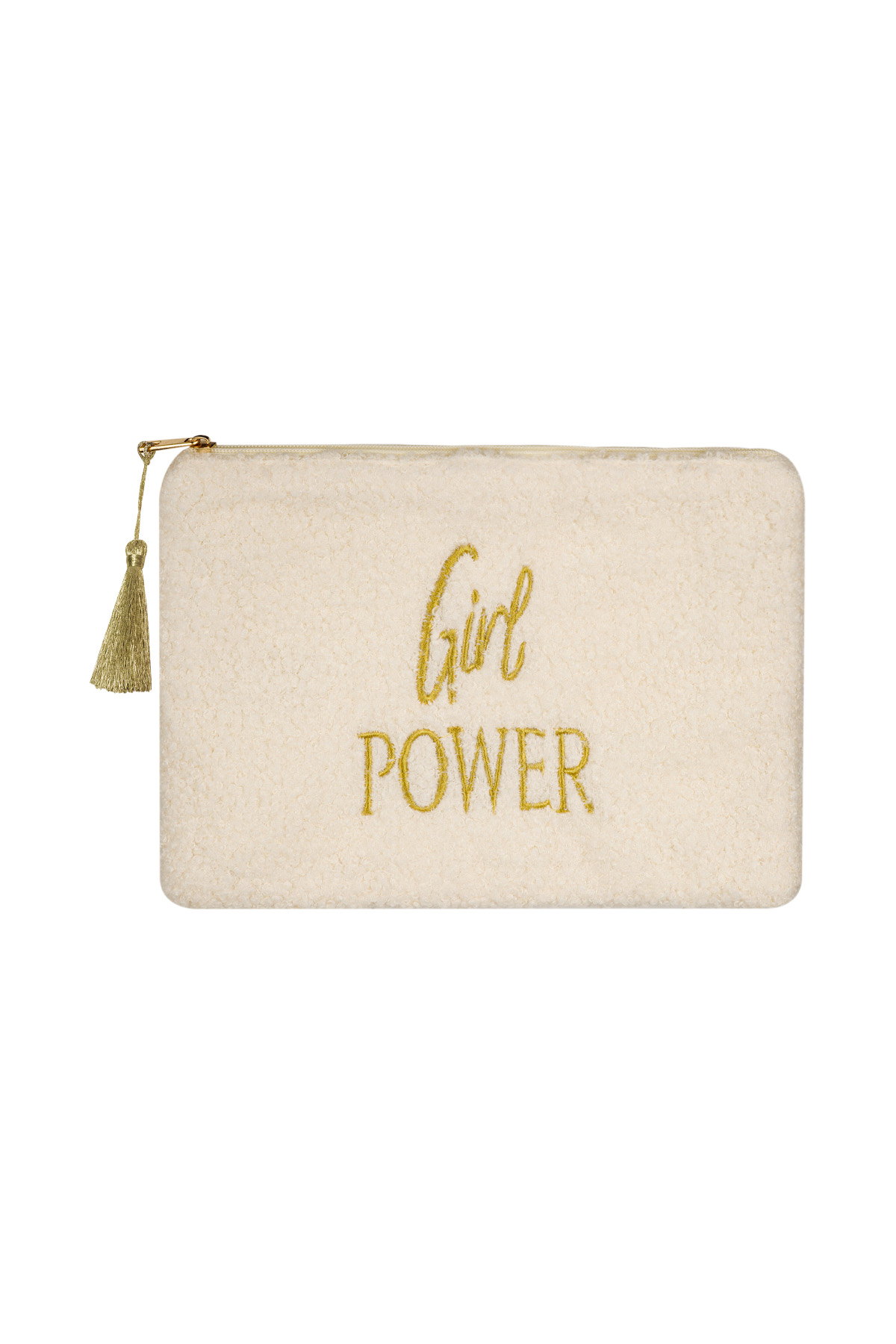 Make-up tas teddy girl power off-white