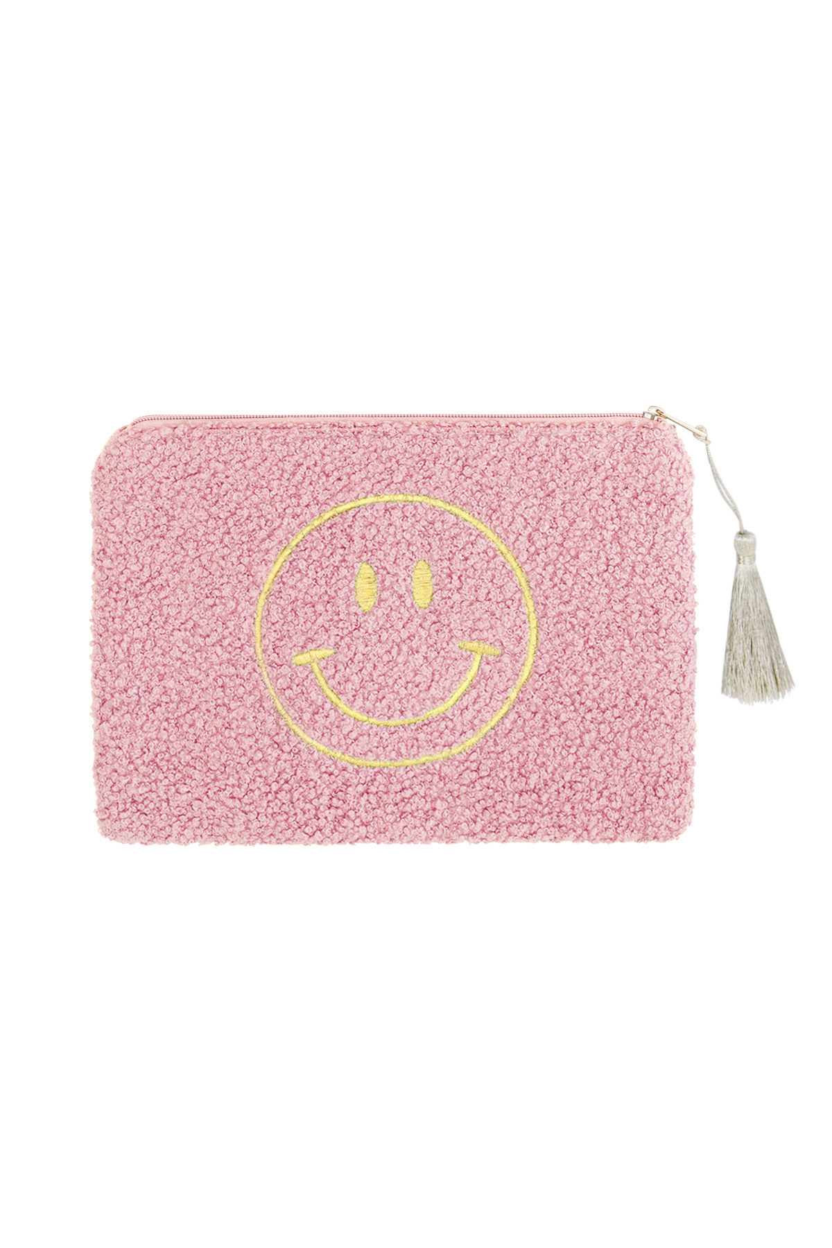 Make-up bag teddy smiley - pink