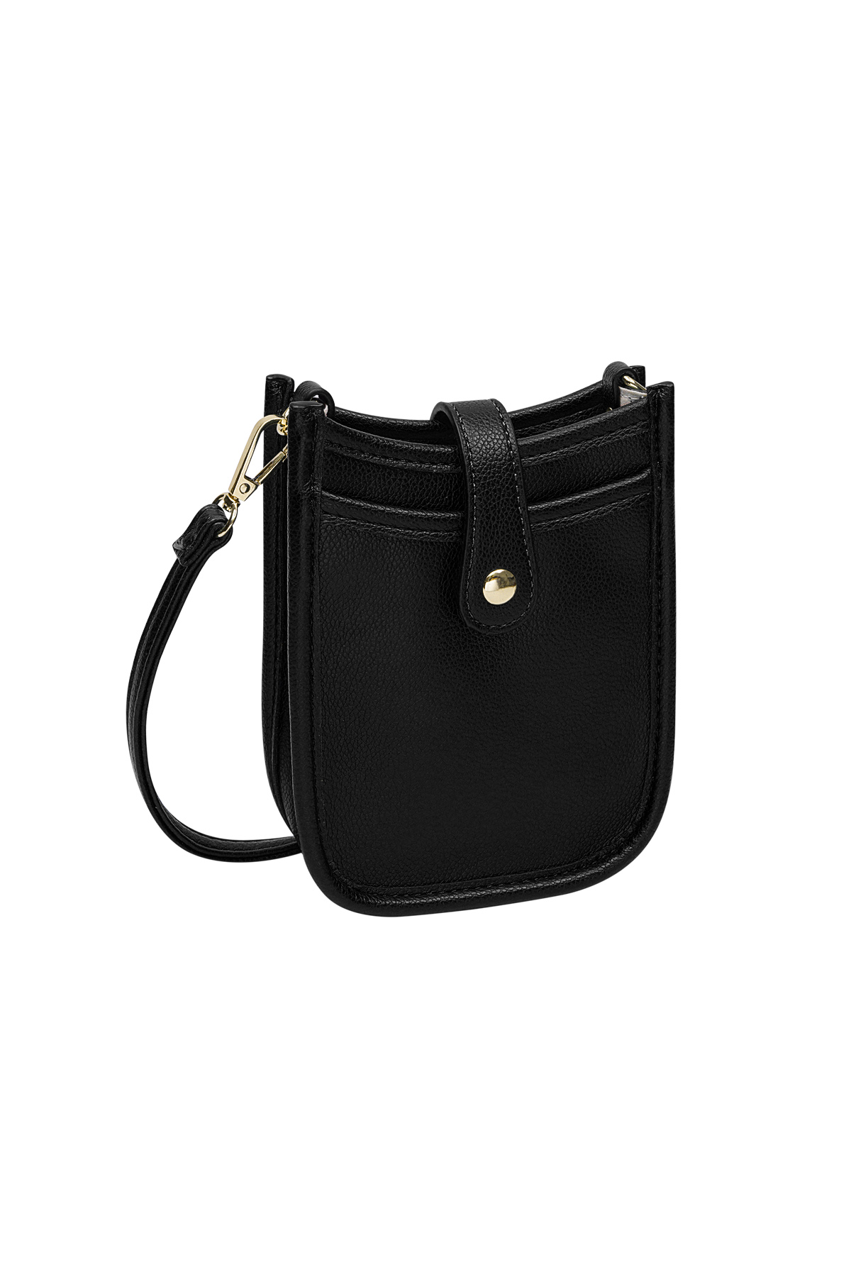 City bag with button black