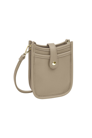 City bag with button beige h5 