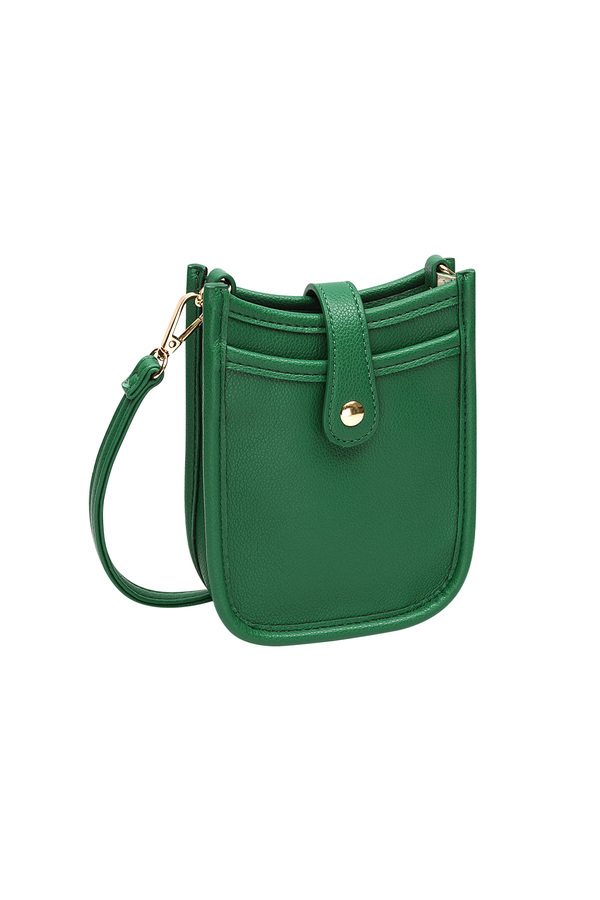 City bag with button green