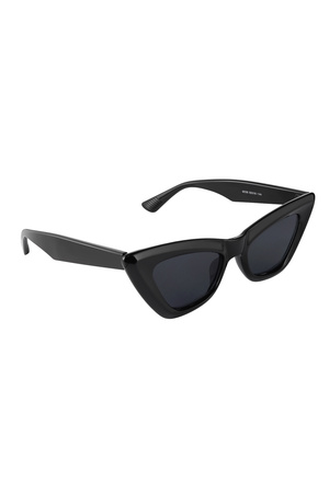 Kedi gözü trendy güneş gözlüğü - siyah h5 