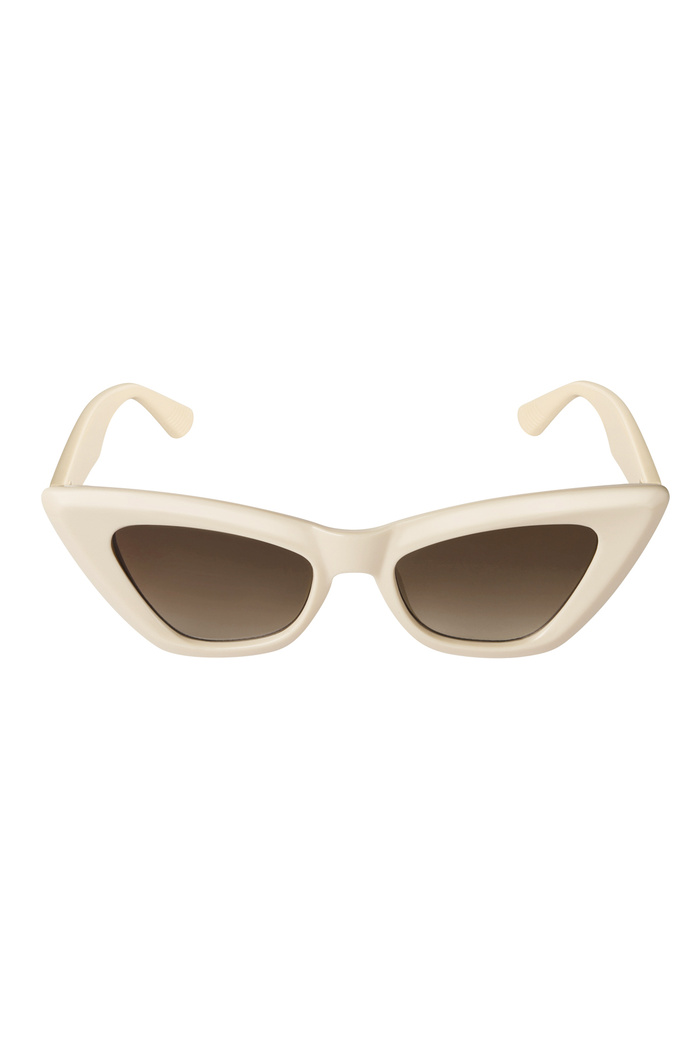Sonnenbrille Cat Eye trendy - Creme Bild3