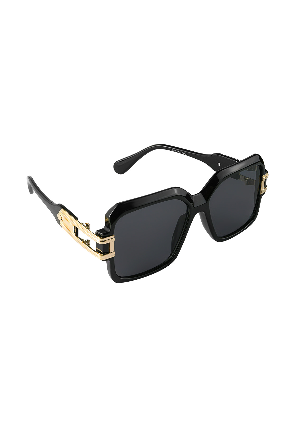 Coole Sonnenbrille mit Rahmen – schwarz