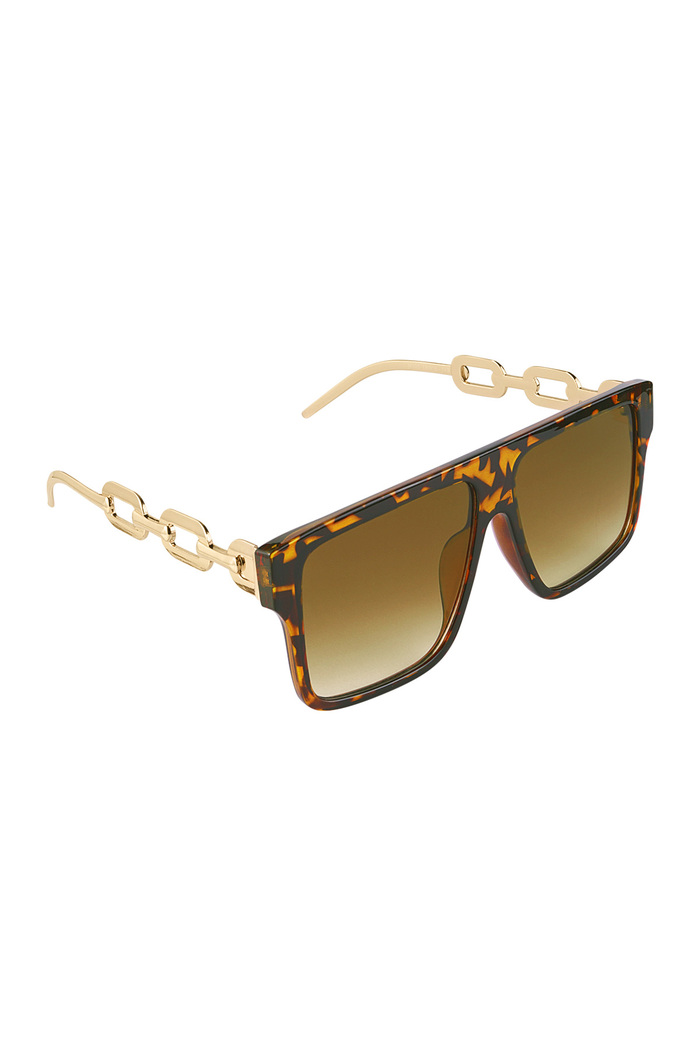 Sunglasses leg with link - brown 