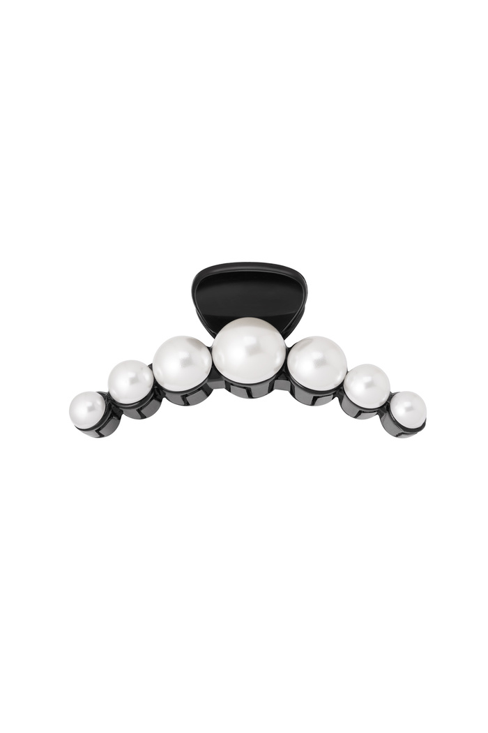Hair clip pearls - black 