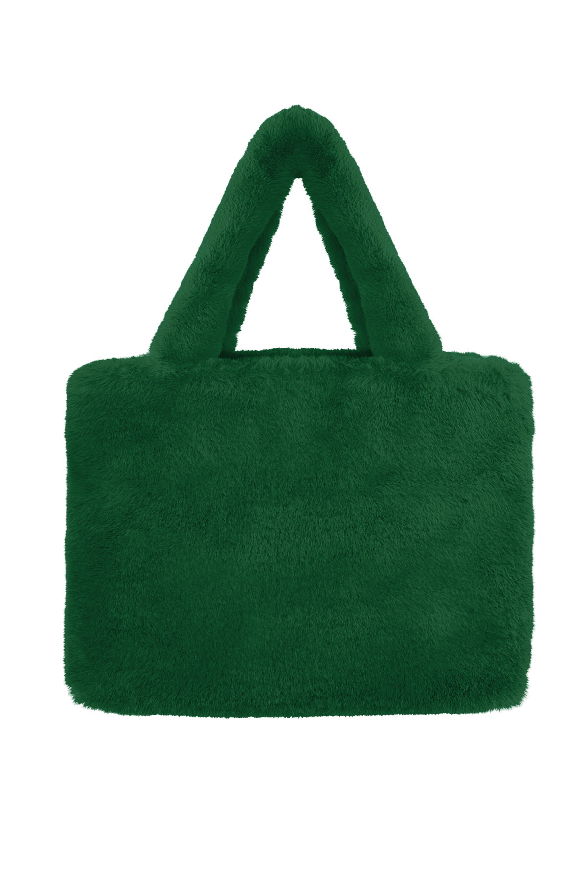 Große City-Tasche aus Kunstpelz - grün h5 