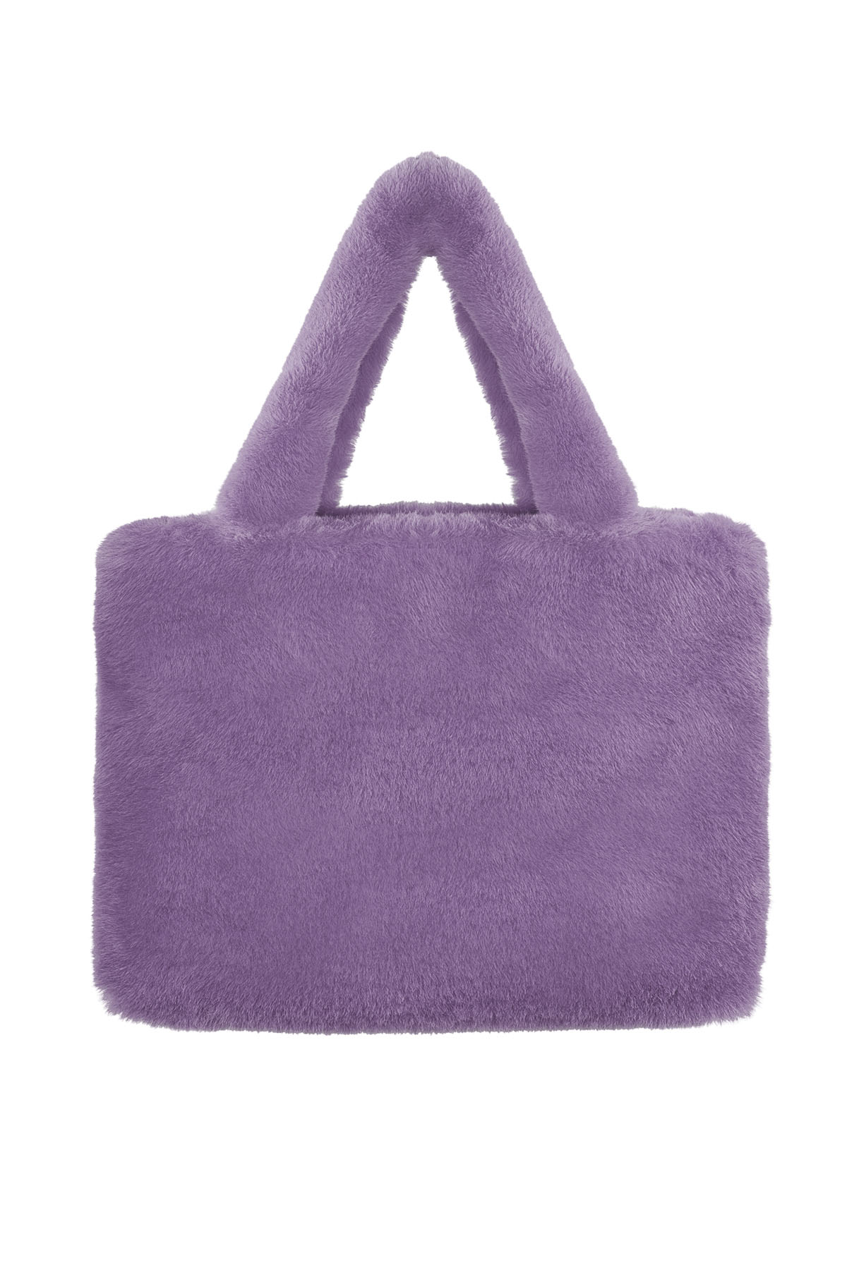 Faux fur city bag large - lilac