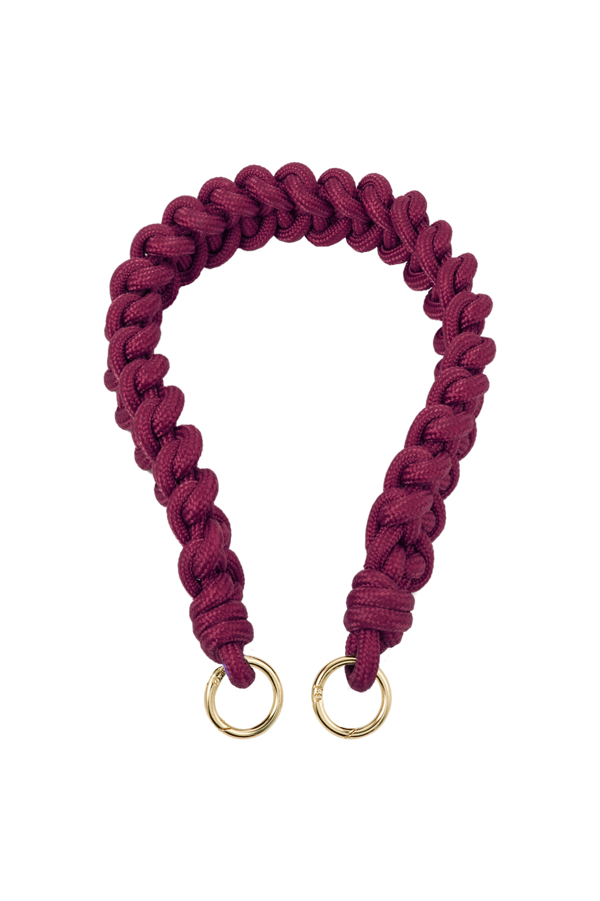 Braided bag strap wine red 2