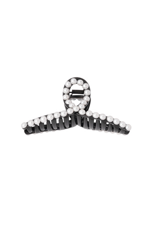 Hair clip small pearls - black h5 