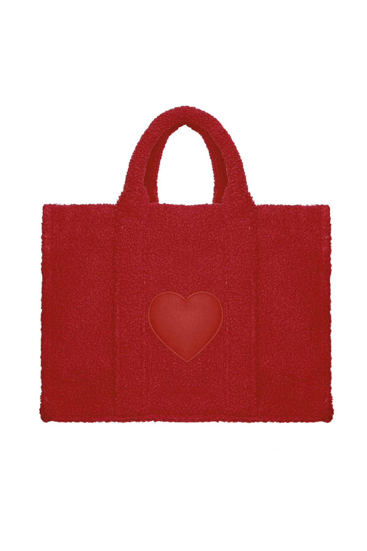 Shopper Teddy con corazón - rojo