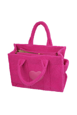 Teddy shopper met hart - roze h5 Afbeelding6