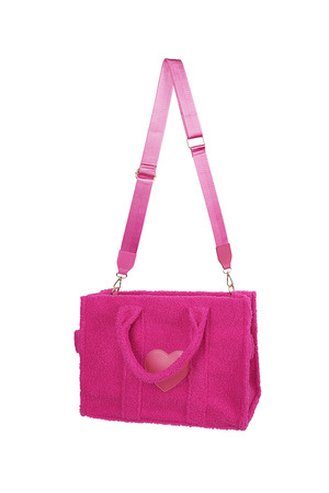 Teddy shopper met hart - roze h5 Afbeelding7