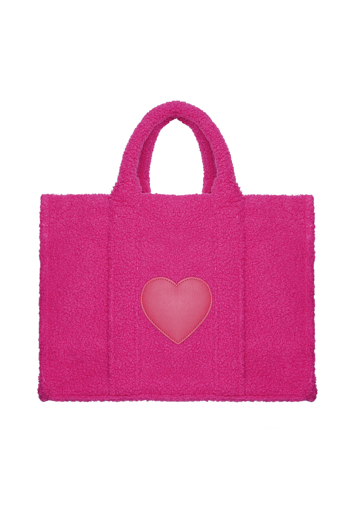 Teddy shopper with heart - pink